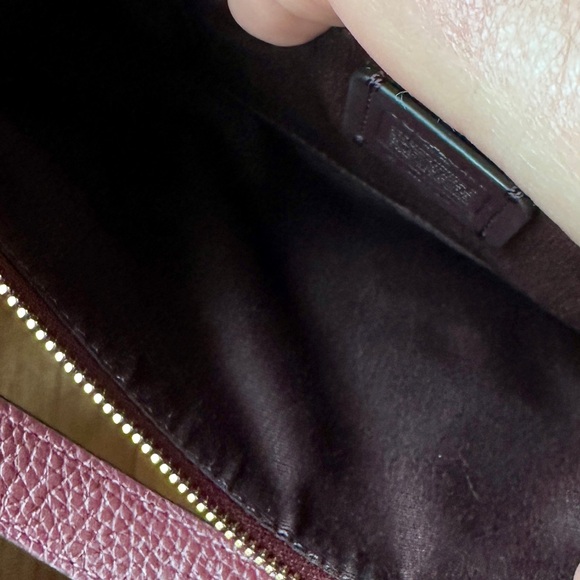 COACH Mini Payton Hobo Bag in Merlot with Gold Accents - Picture 4 of 6